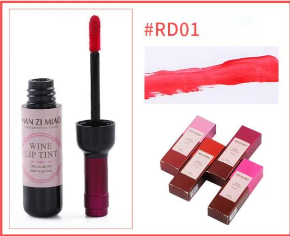 2019 Bottiglia di vino rosso Tinta labbra opaca Lucidalabbra Impermeabile a lunga durata Lucidalabbra Idrata Tinta labbra Cosmetico Rossetto liquido i DHL gratis