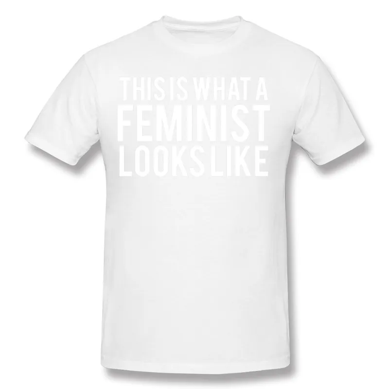 Mens por atacado de algodão Puro Isto É O Que Uma Feminista Parece T-shirt Dos Homens O-pescoço Preto de Manga Curta T-shirt S-6XL Casual T-Shirt