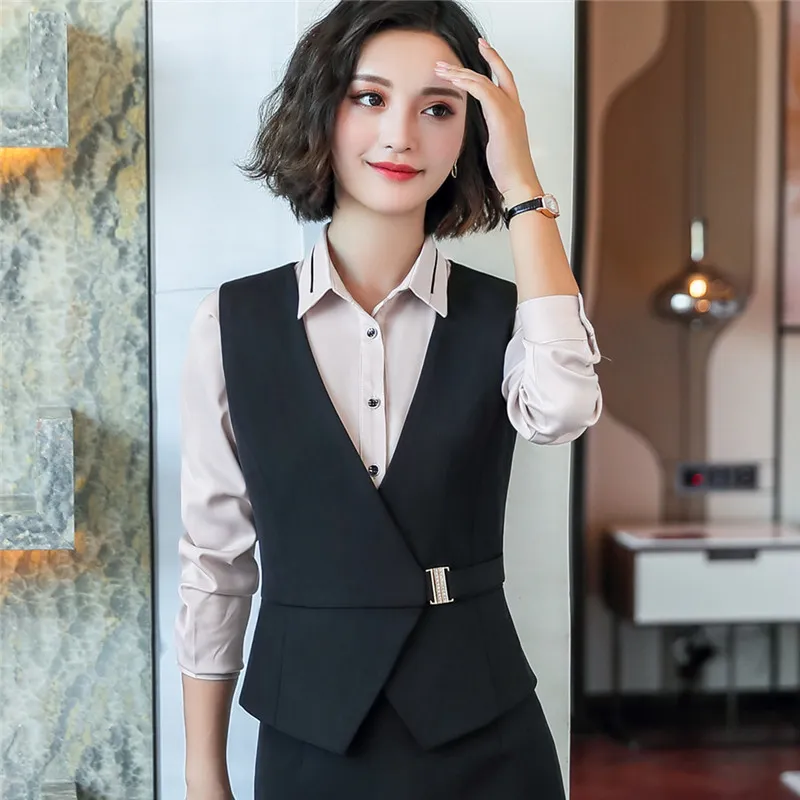 Mujer Elegante Dama De La Oficina Chalecos Sin Mangas Chaqueta Outwear Casual Marca De La Carrera De WaistCoat 7002 De 31,82 € | DHgate