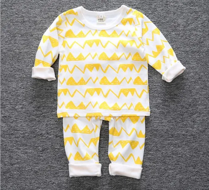 Baby Boy Girls Pajamas clothes boys outfit home clothes clothing kids sport set children cotton tees top+pants 1-3 years CQZ145