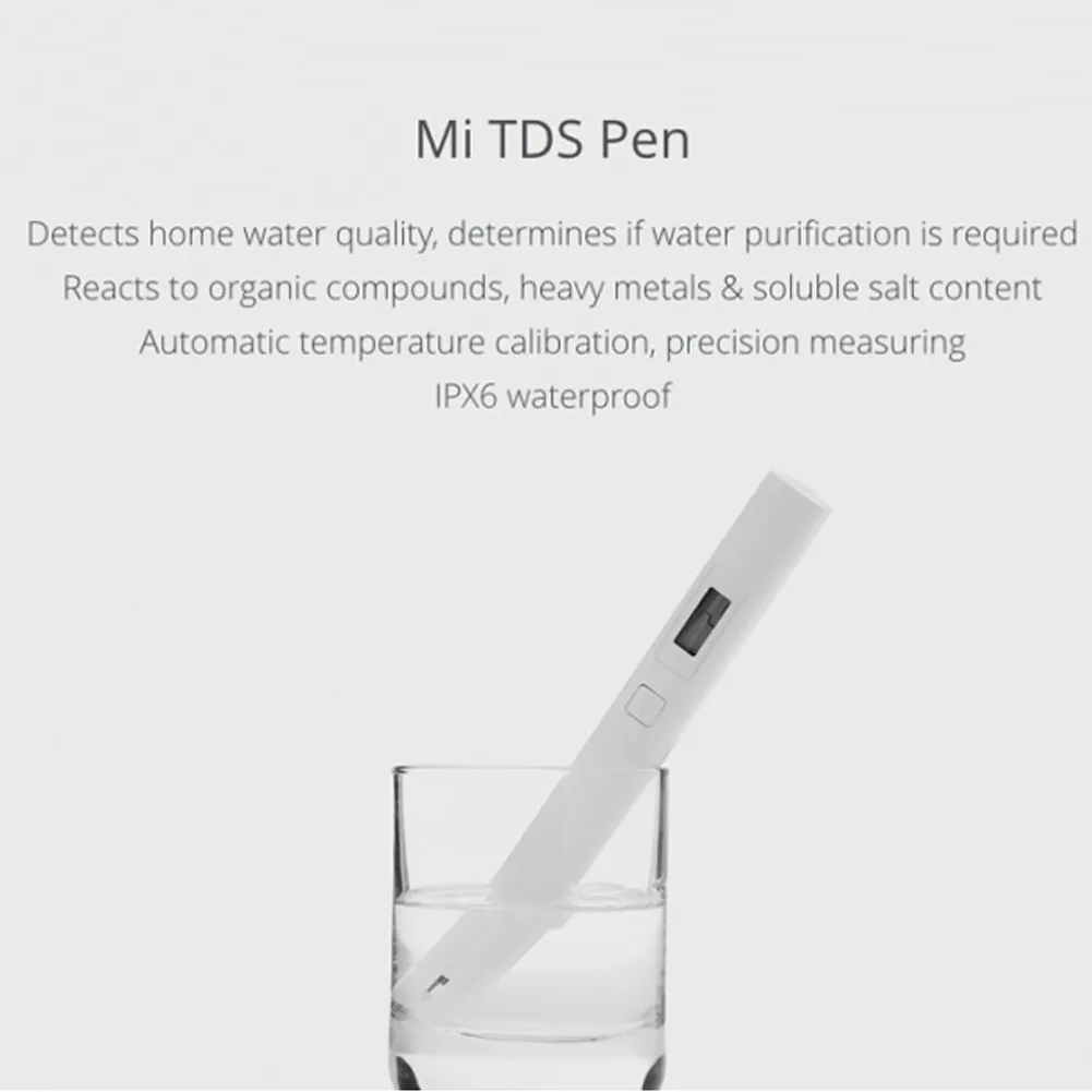 Xiaomi i Pen Tester di purezza della qualità dell'acqua Strumento di misurazione del filtro del misuratore TDS digitale