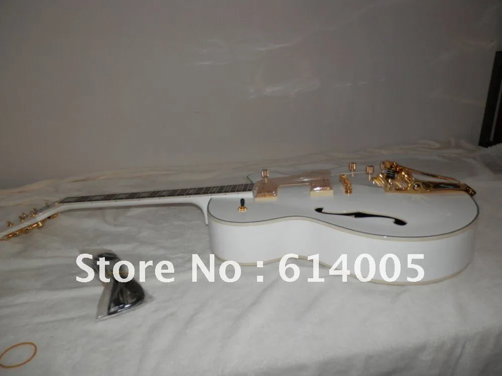 Wholesale - Custom Shop 6120 Hollow body White Falcon Electric Guitar with AND CASE in stock