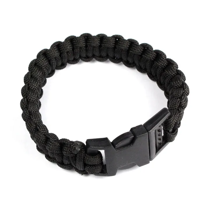 Black Paracord Rescue Paracord Survival Bracelet With 550 Rope And Tight  Braided Buckle For Tent Escape From Yiwujiahuajewelry, $0.72