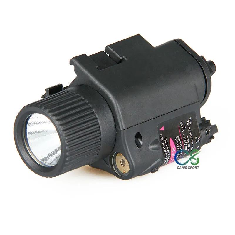 Airsoft escopo tático luz branca caça luz com visão laser vermelho para capacete cabeça caça CL15-0003