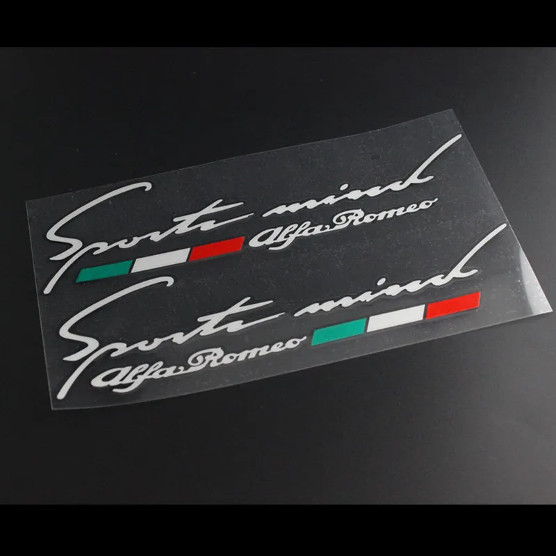 Alfa Romeo Italy Flag Emblem Badge Bike Modified Sticker Set For