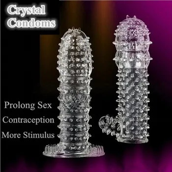 High Quality Crystal Cock Rings Adult Sex Products Reusable Condom Sexy Toys Penis Sleeves Penis Extension Cock Rings S00201 O4