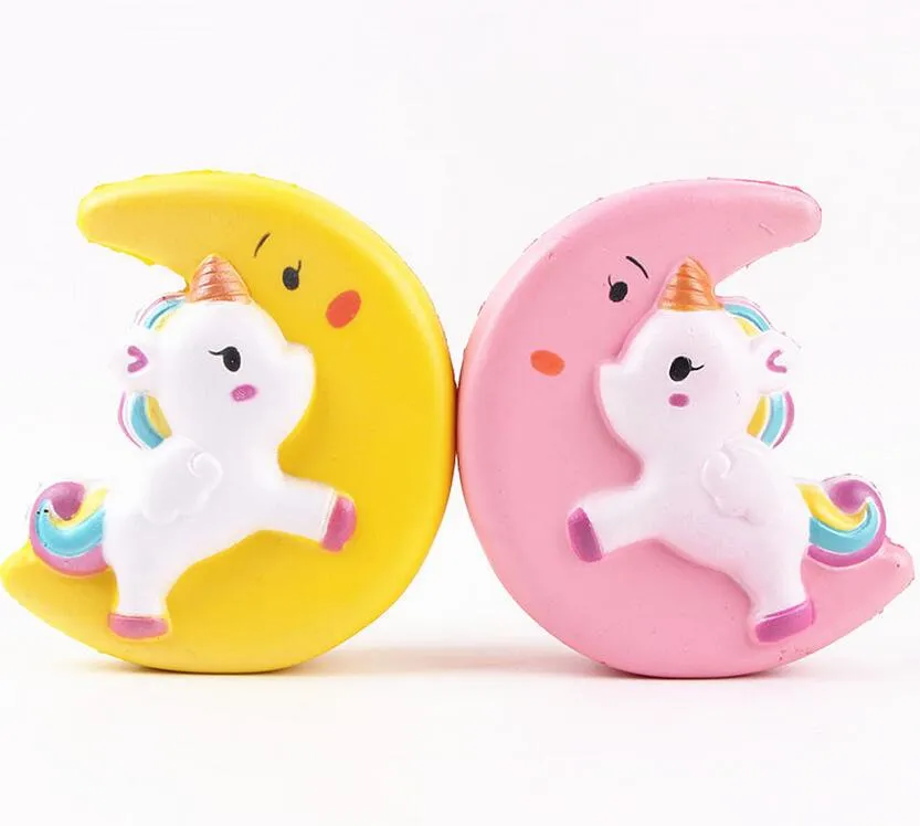 Squishy Unicorn Slowing Solleing Jumbo giocattolo giocattoli per panini animali carino kawaii mini luna schivoso luna simulazione simulazione cartone animato pinch a pizzico di decompressione giocattolo