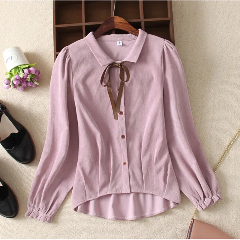 Women Blouse Long Sleeve Woman Office Wear Shirts High Quality Ladies Tops 2018 Autumn Winter New pure white Shirt Fashion Bow