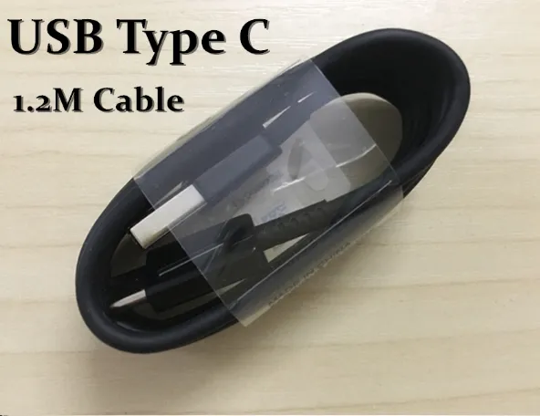 100 % Original 1,2 m langes USB-Typ-C-Kabel, Schnellladekabel für Samsung Galaxy S8, S8+, S9 Note 7, Schnellladekabel