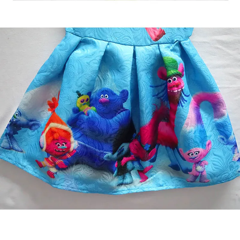 2017 Été Trolls Robes pour Filles Princesse Fête D'anniversaire Robe Enfants Trolls Costume Enfants Vêtements Robe 310Y28357734681