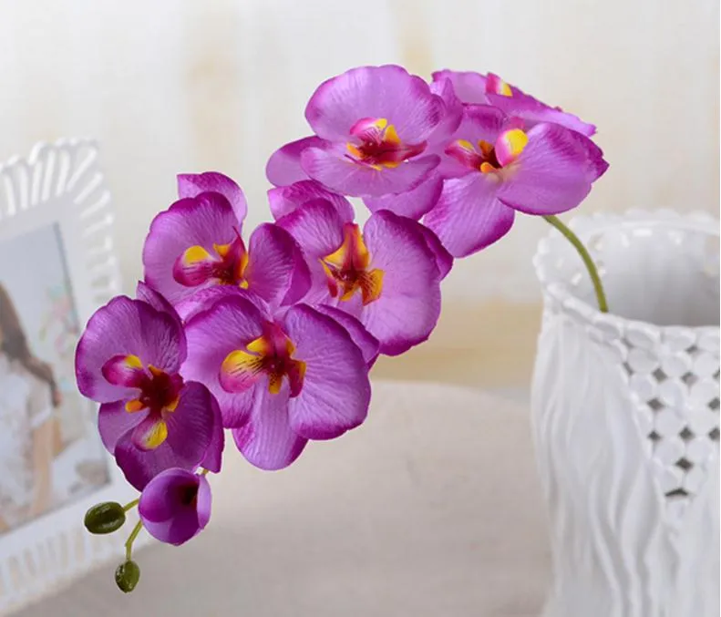 Ramo Artificiale Di Pianta Di Seta TIANLIN, Crema, 90 Cm - Foto 12