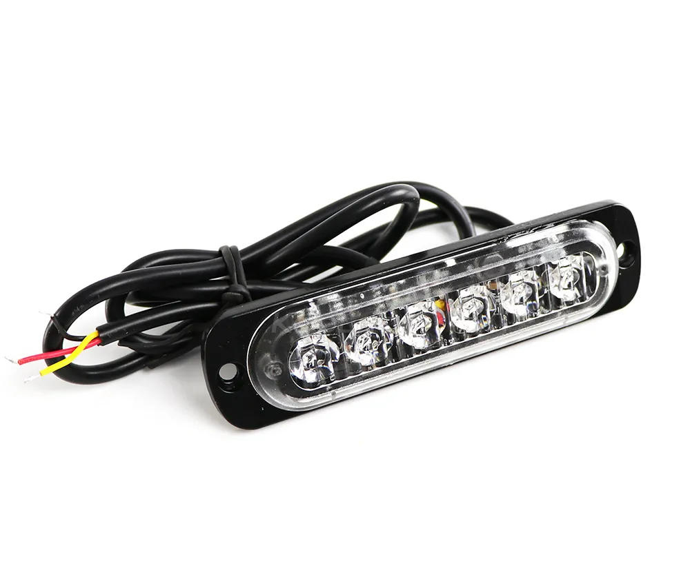 Luz estroboscópica LED de 12 V, luz de advertencia de emergencia, luces  ámbar con imán para camión, vehículo, autobús escolar (cableado)