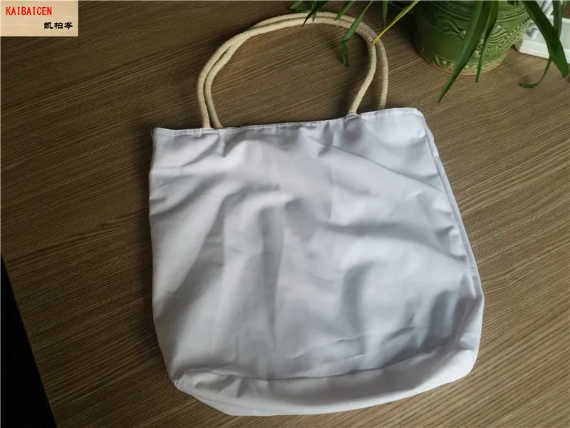 Sac à provisions blanc de mode de sublimation de DIY pour le sac à main d'impression de transfert de chaleur / matériaux simples d'épaule