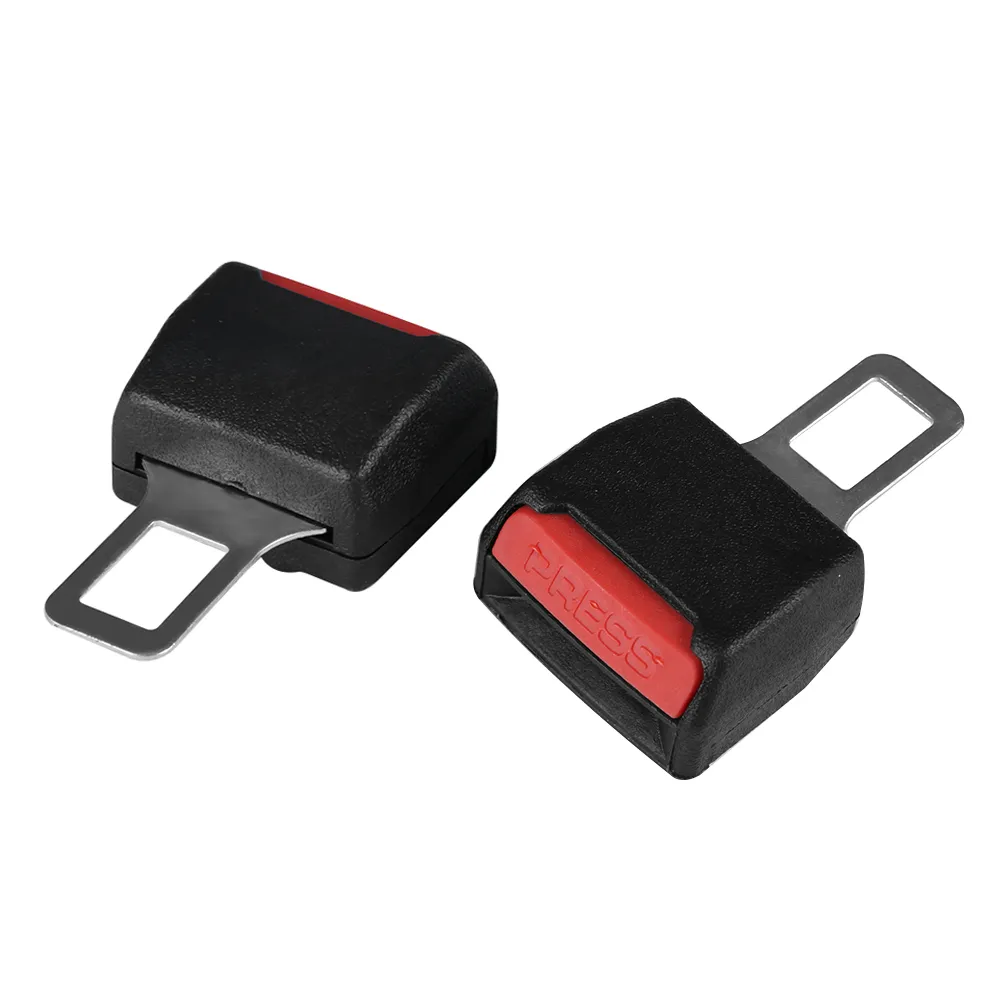 2 stks Universele Auto Seat Riem Clip Black Extender Veiligheidsgordels Plug Alarmcanceller