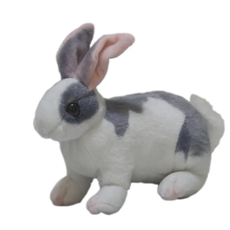 Dorimytrader Lovely Mini Realistic Animal Pet Rabbit Plush Toy Stuffed ...