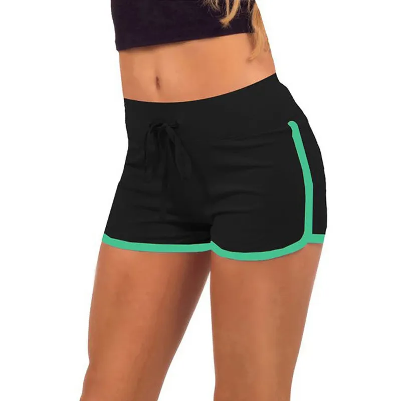 Shorts mulheres yoga calções esportivos de fitness casuais calças soltas verão correndo calças de praia casuais algodão elástico homewear calças de dormir yaf81