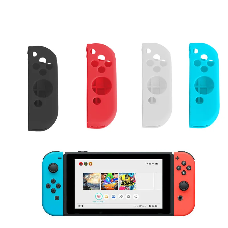 Silicone Silicone Case Protetora Soft Cover Peles para Switch NS NX para Joy-Con Controller Alta Qualidade Fast Ship