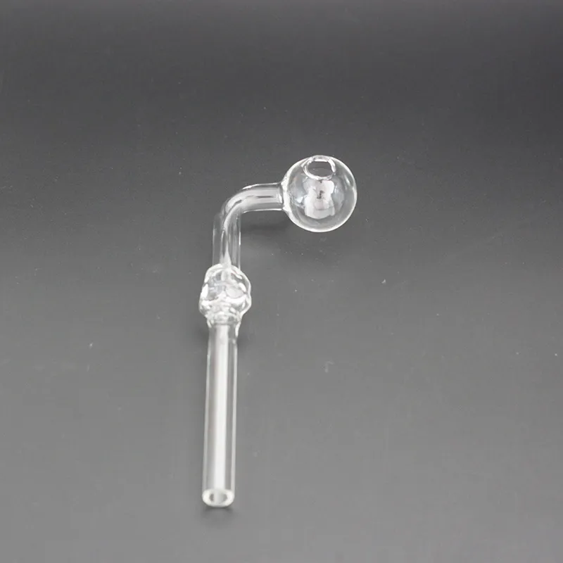 em estoque cachimbo de vidro de caveira transparente para fumar água de vidro transparente queimador de óleo tubo de vidro para fumar cachimbos de óleo para unhas grátis