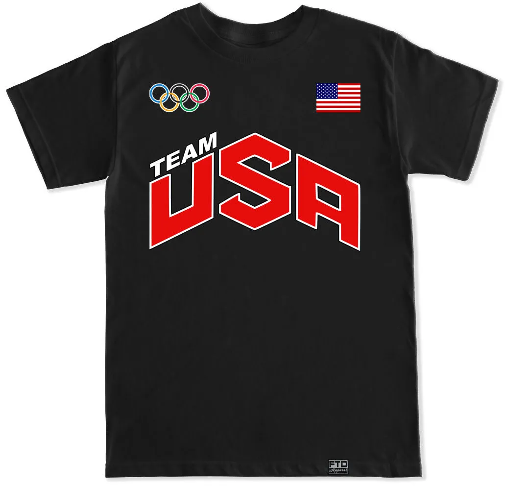 Team Usa Olympic Olympics Rings Rio Usa Flag 2016 Basketball T Shirt