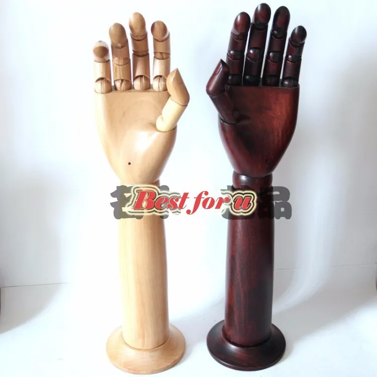 Kostenloser Versand!! Schmuck-Display, bewegliche Holzhände, Schaufensterpuppe, flexible Gelenke, Handmodelle, weibliche Schaufensterpuppe, Holzhand