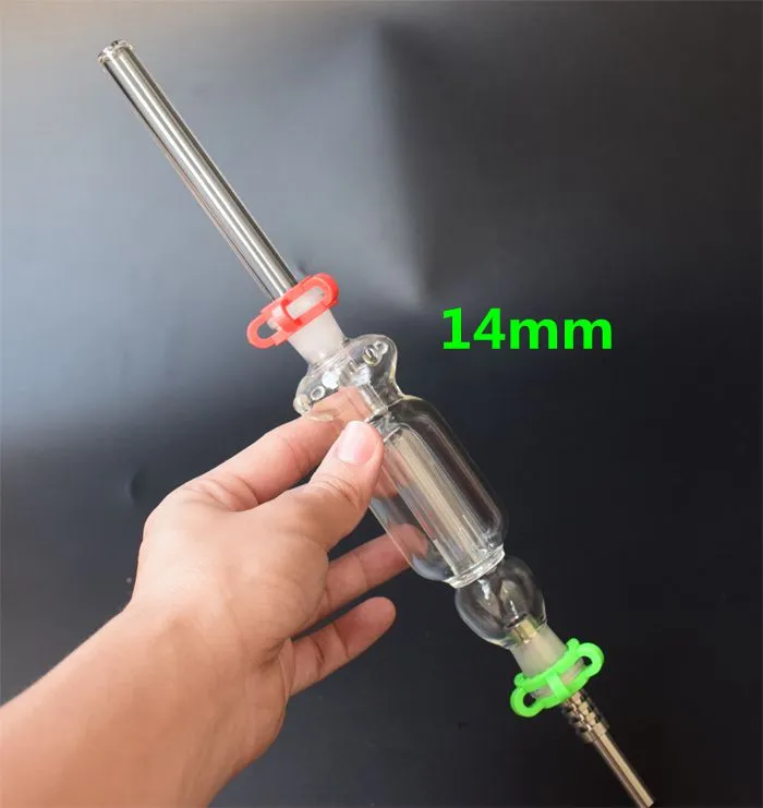 Venda em estoque Micro NC Kit 10 mm 14 mm Cachimbo de vidro para unhas de titânio Bongs de vidro para cachimbos de água