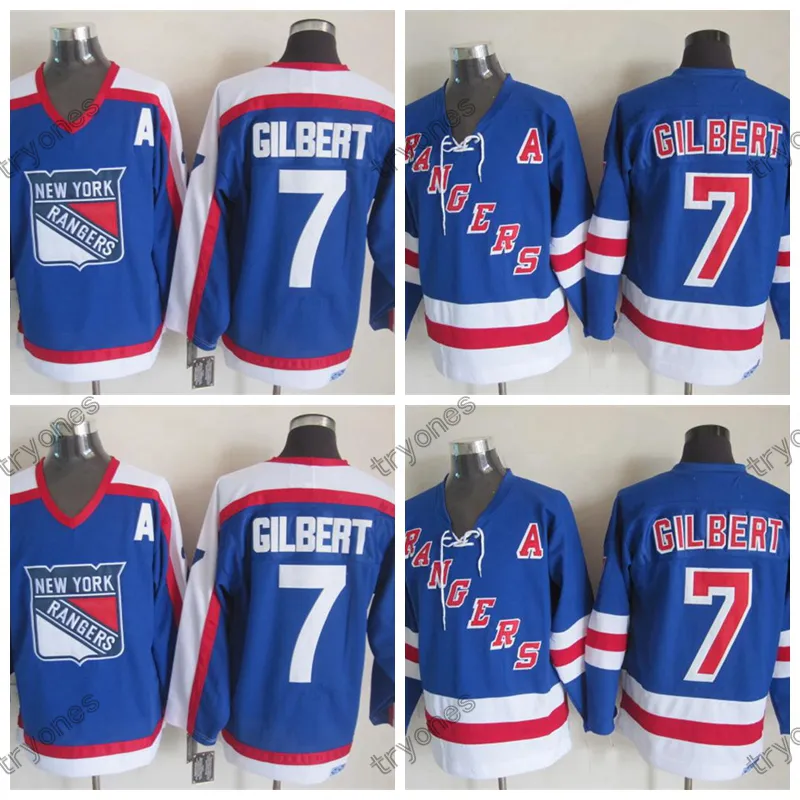 Vintage New York Rangers Rod Gilbert Hockey Jerseys Mens Cheap 7 Rod