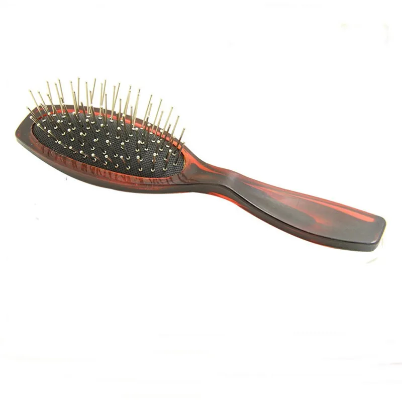 Professionele anti-statische stalen kamborstel voor pruik haarextensions training hoofd luchtafwijking salon gereedschap plastic handvat