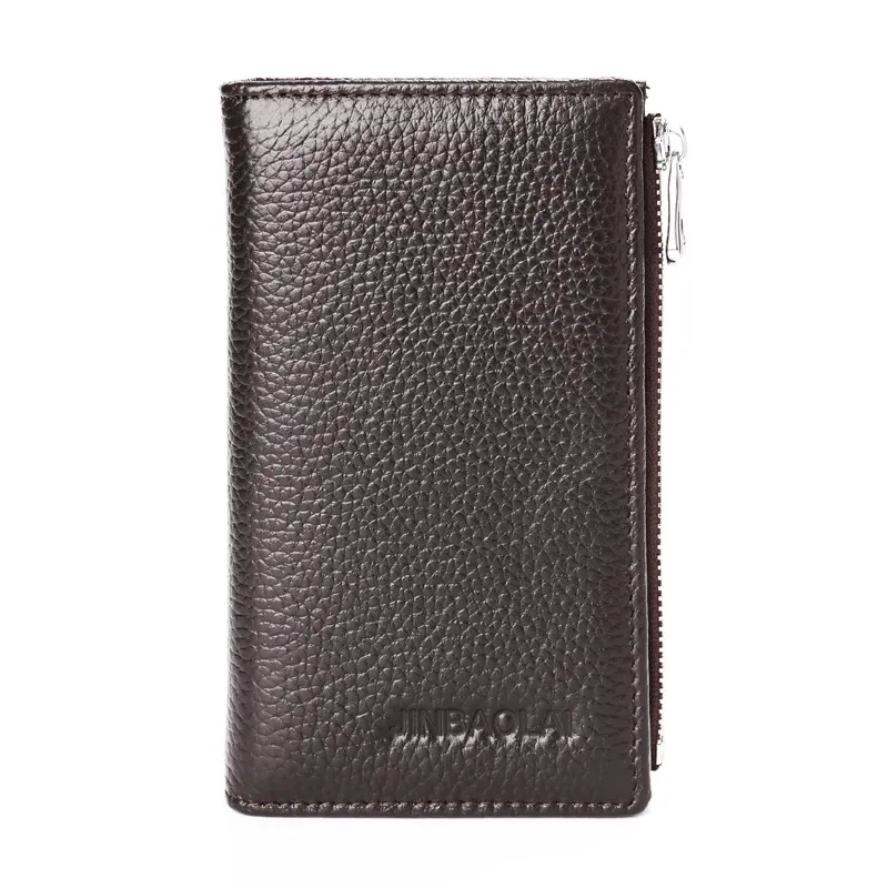 Hot Sale Högkvalitativ Mode Long Clutch Style Multi-Function Top Grain Cowhide Äkta Läder Man Plånbok