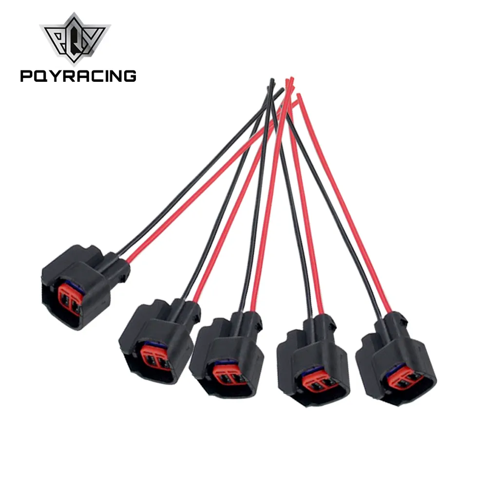 PQY - 5PCS / SET INJECTOR DYNAMICS EV6 피그 테일 클립 커넥터 연료 인젝터 커넥터 많은 자동차 용 EV6 인젝터 플러그 FIC13