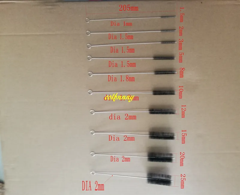 100 zestawów / partii Szybki 10 sztuk Nylon Tube Szczotki Słomy Zestaw do Słomy do picia Okulary Klawiatury, Szczotki do czyszczenia biżuterii Czyste narzędzia