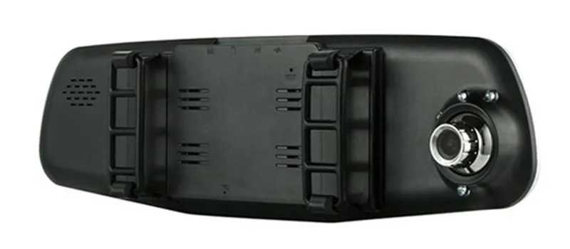 4.3 "バックビューカーDVR車両ダッシュカムミラー2ch車のビデオカメラデュアルカムフルHD 1080p 170°ナイトビジョンGセンサーパーキングモニター