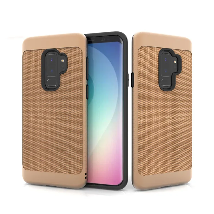 Armor phone case For Motorola MOTO E4 E5 plus G6 Play TPU PC 2 in 1 Woven Pattern Shockproof For LG Q7 plus