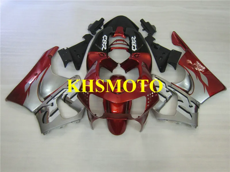 ホンダCBR900RR 919 98 99 CBR 900RR CBR900 1998 1999 ABSレッドシルバーフェアリングセット+ギフトHS12のためのカスタムオートバイフェアリングキット