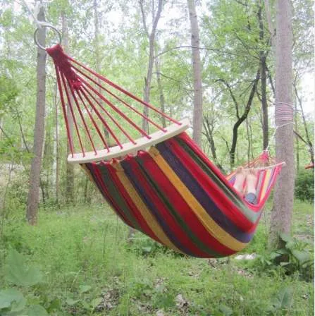 2WAY HAMMOCK ブラウン 約210×150cm Hamak 2 Person Outdoor Canvas