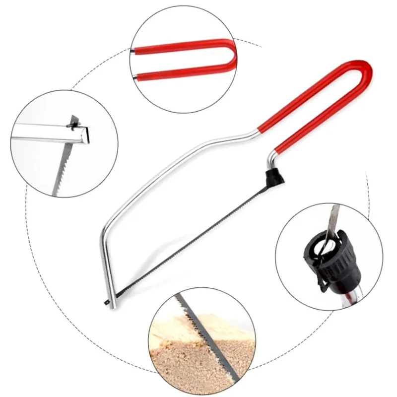 Mini Scie à Main Pour Enfants - Alliage D'aluminium - Lames Interchangeables - Pour Bois, Plastique, Métal Tendre - Sécuritaire Et Ergonomique