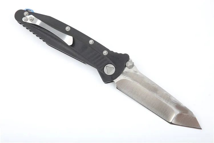 High End Survival Tactical Folding Knife D2 Satin Tanto Blade Black G10 Handle Ball Bearing EDC Pocket Knives Outdoor Gear