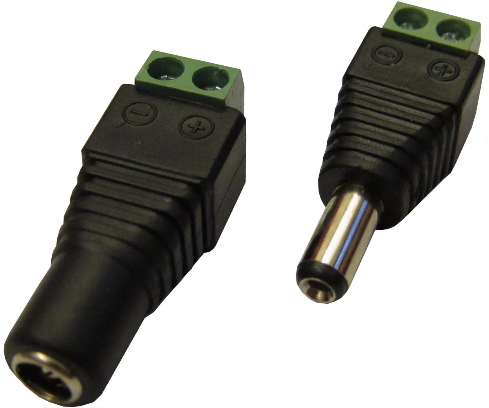 Belysningstillbehör 2,5 x 5,5 mm DC POWER KVINNOR OCH MALEPLOCK JACK ADAPTER CONNECTOR SOCKETT FÖR LED STRIP