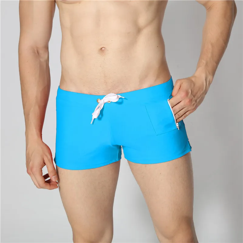 Wholesale Hot Swimwear Men Breathable Swimsuits Surf Board Beach Wear Trunks Boxer Shorts Swim Suits Gay Pouch WJ