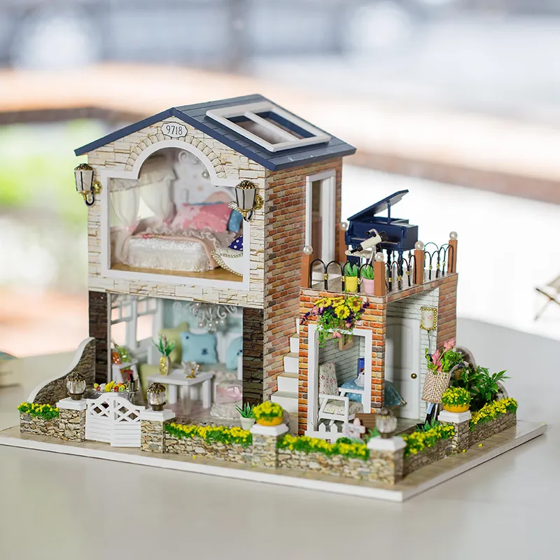Kit DIY Maison De Poupée Jardin Japonais 1/12 - Miniature En Bois à Monter, Neuf, Fabriqué Au Japon