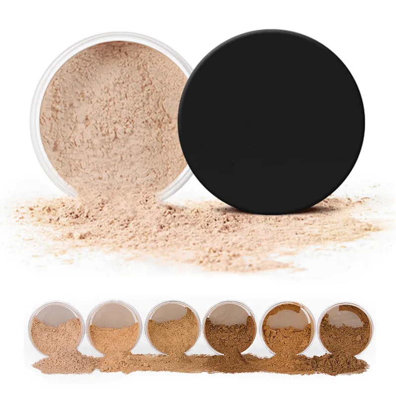 Makeup Face Loose Powder For Women Dark Skin Long Lasting Whitening Bronzer Contour Nude Base Foundation Setting Powder