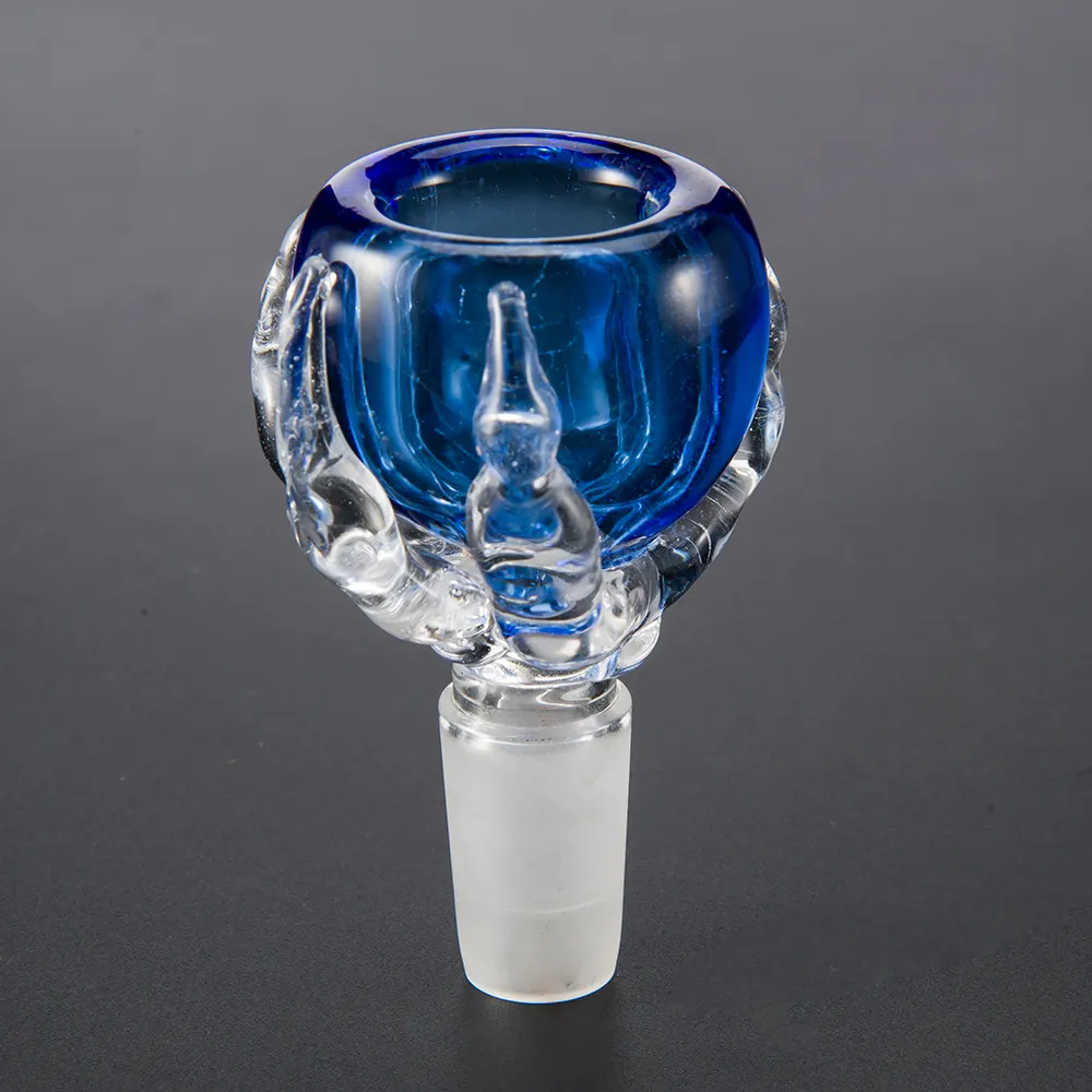 Partihandel Dragon Claw Glass Bowl Herb Holder Röker tillbehör med 14 mm 19 mm manlig fog för bongs vattenledningar