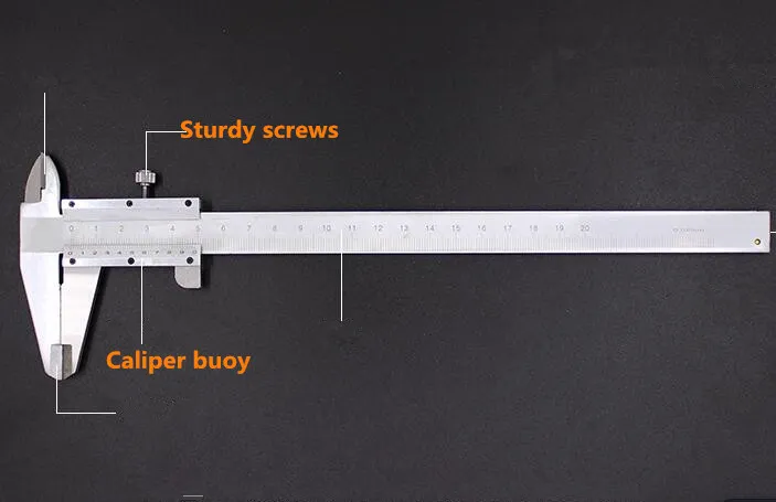 Vernier Caliper Industrial High-Precision Rostfritt stål Mätning Linjal Hushållsolja Linjal 0-200mm