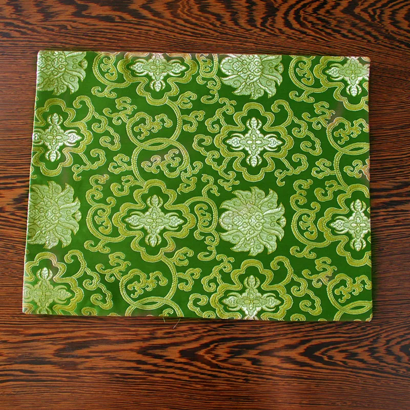 Dikdörtgen Eski Çin Ipek Placemat Kase plaka Yemek Masa Mat Moda Basit Brocade Yemeği Koruyucu Ped 40x32 cm 10 adet / grup