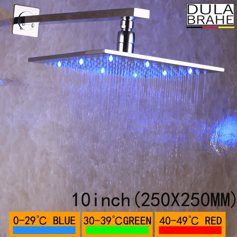 DULABRAHE-Cabezal de ducha de baño de lluvia, rotación de 360 grados, cromado, ducha superior de lluvia, ahorro de agua, alta calidad