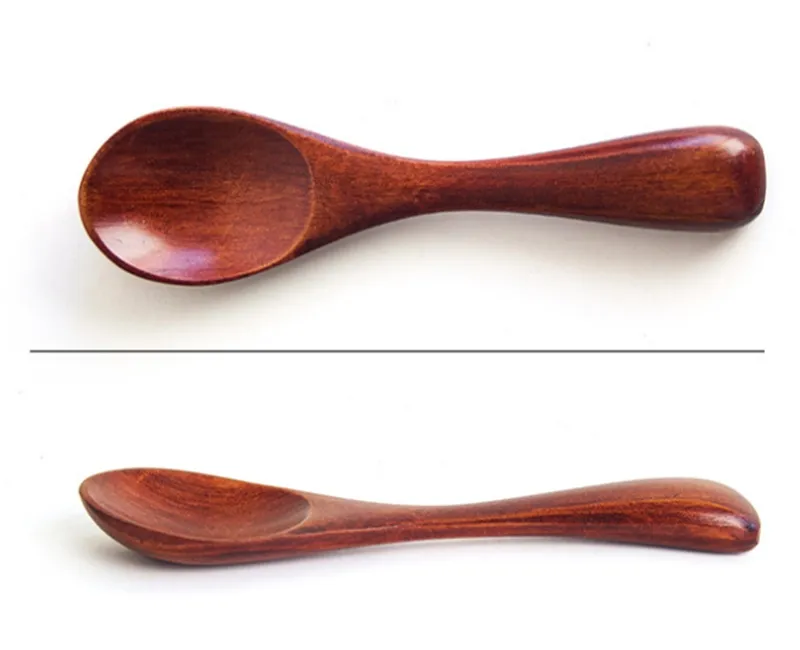 12.5*2.5cm Natural Wooden Spoon Scoop Wood Tea Honey coffee Condiment Salt Sugar Spoons