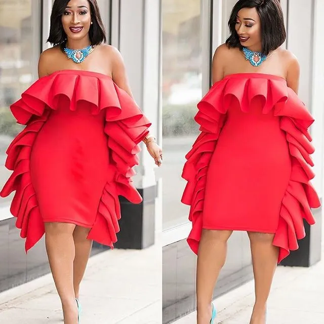 Robe de 2025 cocktail courte rouge