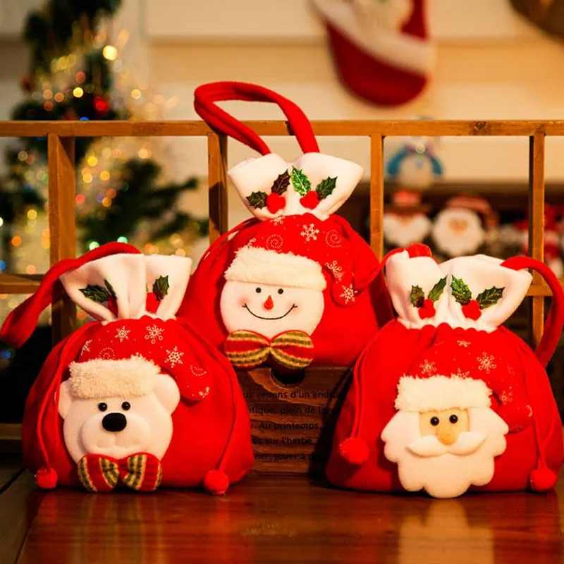 Moda Noel Hediyesi Santa tarzı Noel Dekorasyon Noel Düğün Şeker Çanta Çocuklar Için Güzel Hediyeler Noel Çantası hızlı kargo