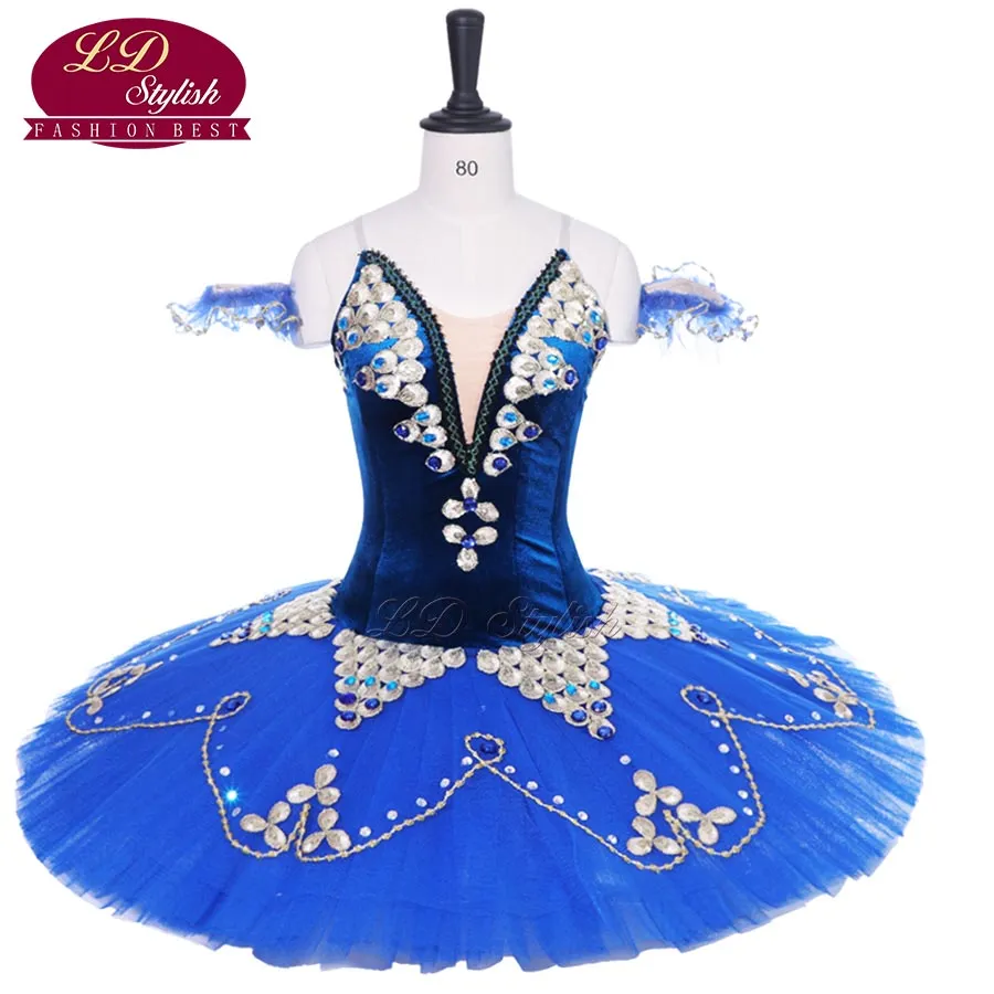 Tutu di balletto blu per adulti Abbigliamento da palcoscenico Lo Schiaccianoci Balletto Spettacolo di danza Costumi da concorso Gonna da balletto per ragazze