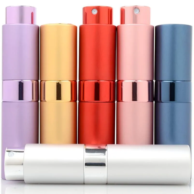 Nouveau 15 ML Vide Rouge À Lèvres Forme Rotatif Type En Aluminium Verre Parfum Vaporisateur Bouteille Cosmétique Emballage Conteneur LX2405