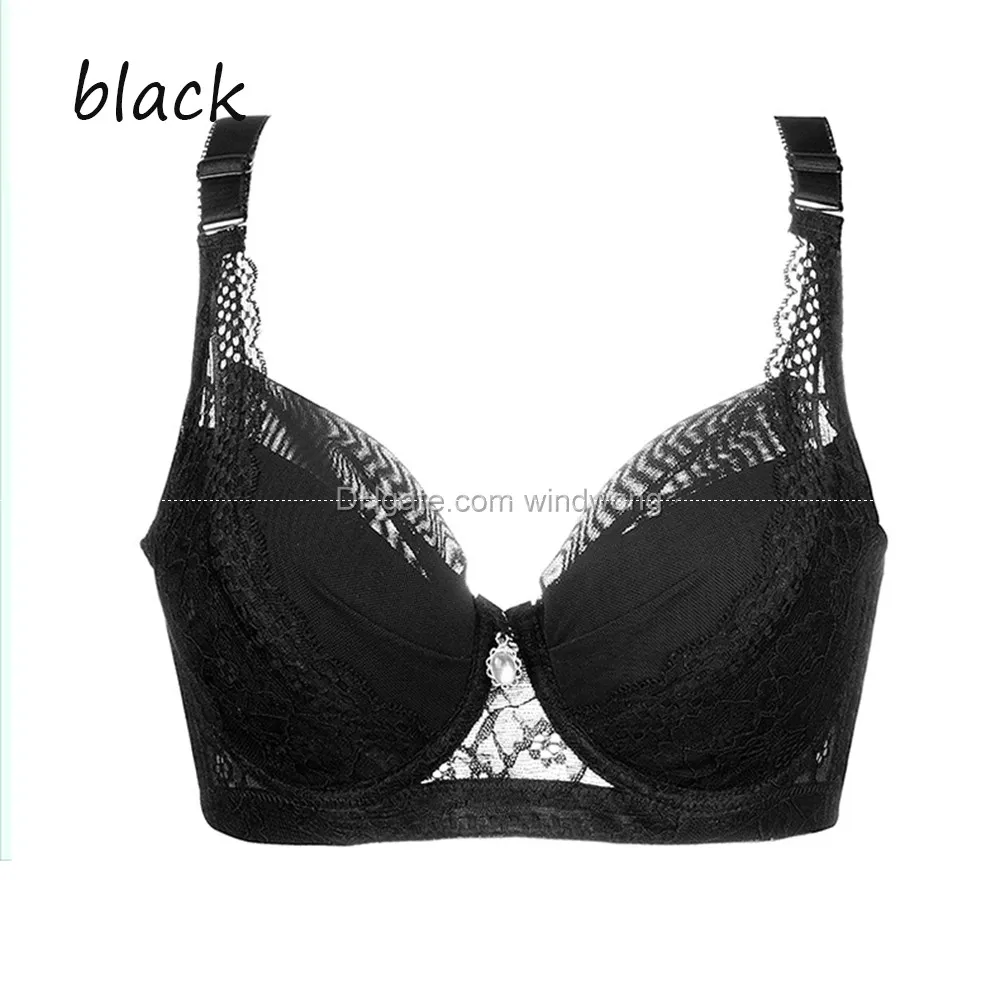 34-40 C to F cup size Women's Plus size Push Up Bra with Steel Ultra-thin  Steel Underwear Adjustment Side Support Bra